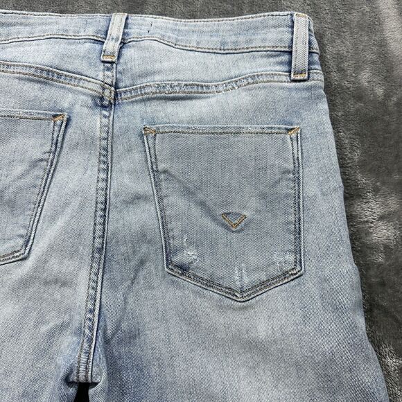 Hudson Jeans Womens 27 Blue Barbara Super Skinny Distressed Mid-rise Denim - Picture 9 of 15